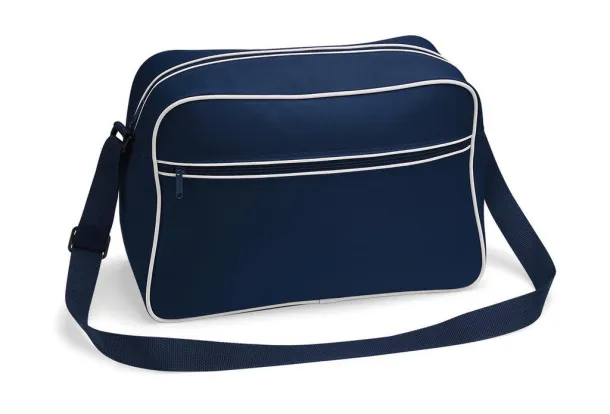  Retro Shoulder Bag - Bagbase French Navy Bijela