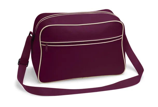  Retro Shoulder Bag - Bagbase Burgundy Sand