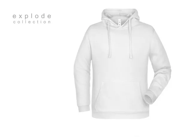 CHAMP hooded sweatshirt with kangaroo pocket - EXPLODE White