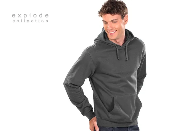 CHAMP Unisex hoodica s kapuljačom, 280g/m2 - EXPLODE Tamnosiva