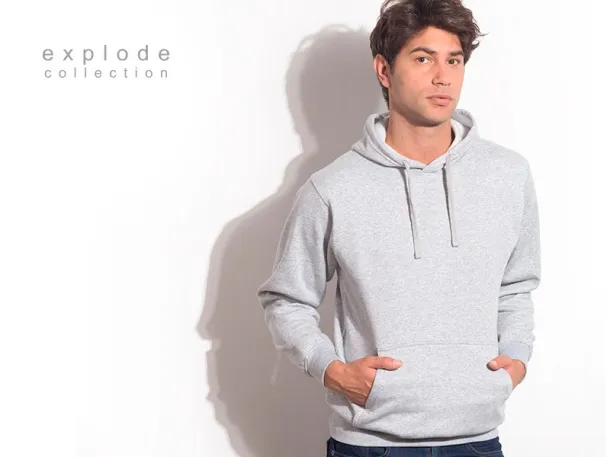 CHAMP Unisex hoodica s kapuljačom, 280g/m2 - EXPLODE Pepeljasto siva