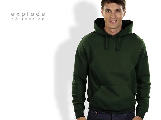 CHAMP Unisex hoodica s kapuljačom, 280g/m2 - EXPLODE Maslinastozelena