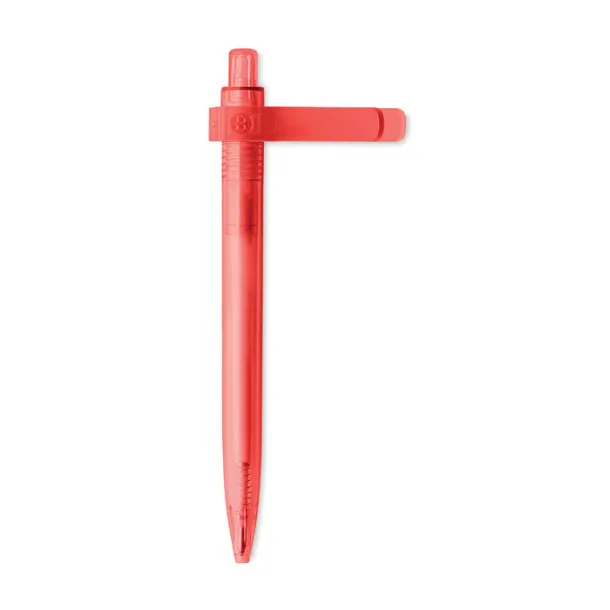 RENEWED kemijska olovka od RPET-a transparent red