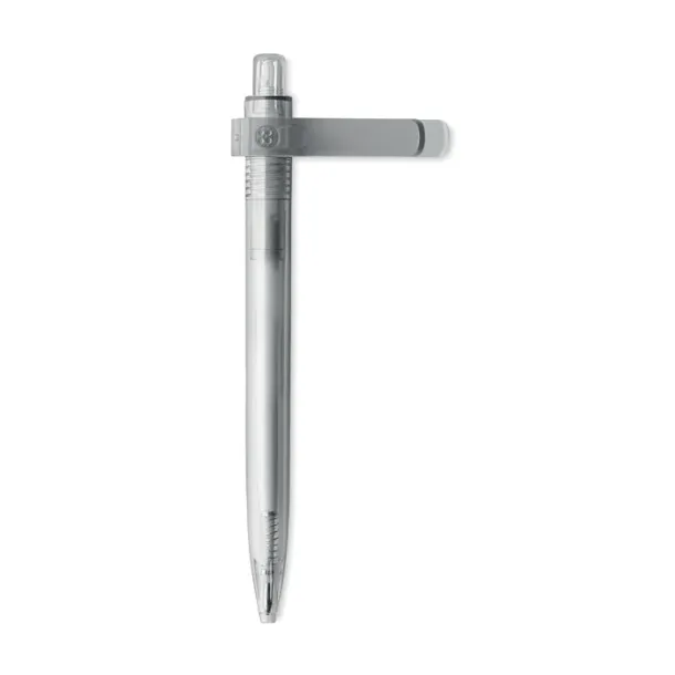 RENEWED RPET push button rotating pen transparent grey