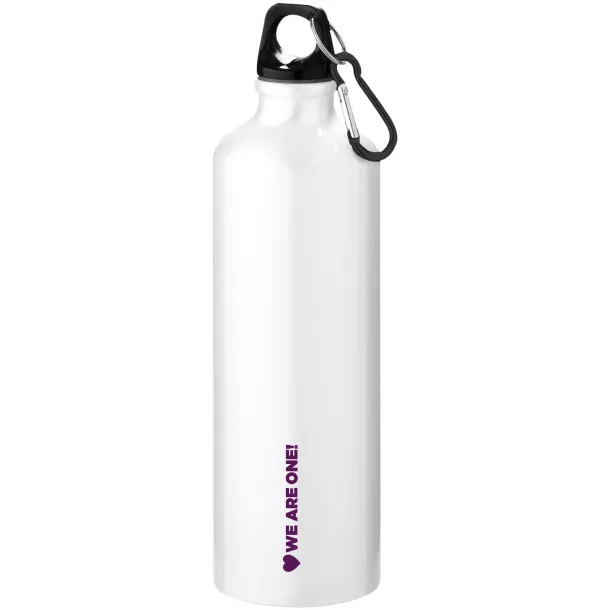 Pacific 770 ml sport bottle with carabiner - Unbranded White