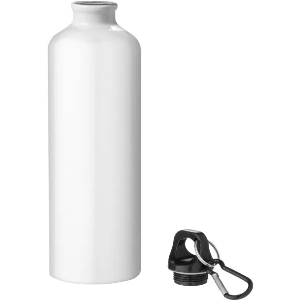 Pacific 770 ml sport bottle with carabiner - Unbranded White