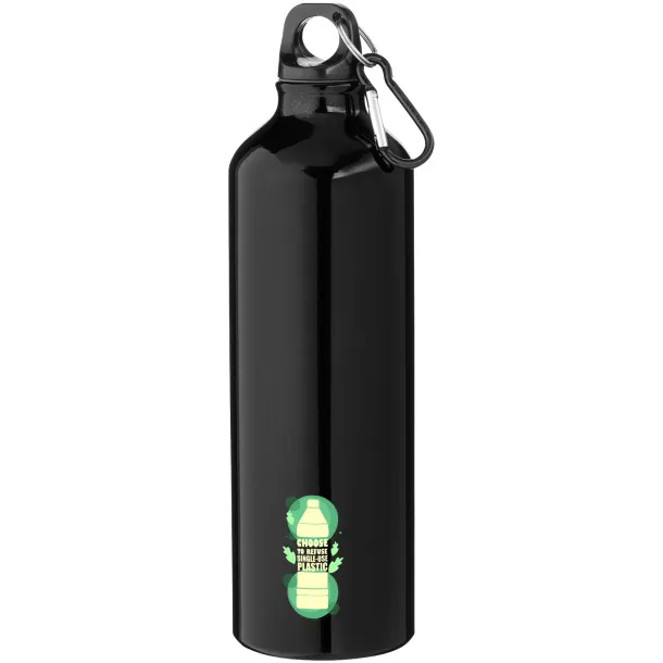 Pacific 770 ml sport bottle with carabiner Solid black