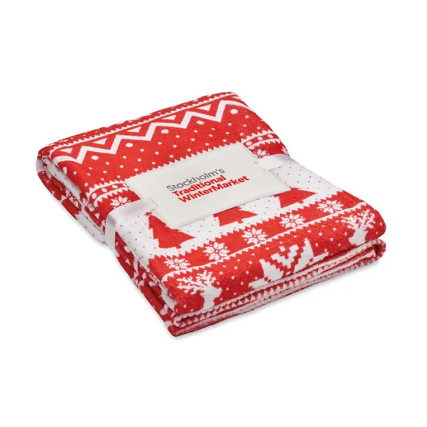 TOSTI RPET fleece blanket 190 gr/m² Red