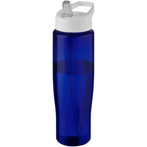 H2O Active® Eco Tempo 700 ml spout lid sport bottle - Unbranded White Blue