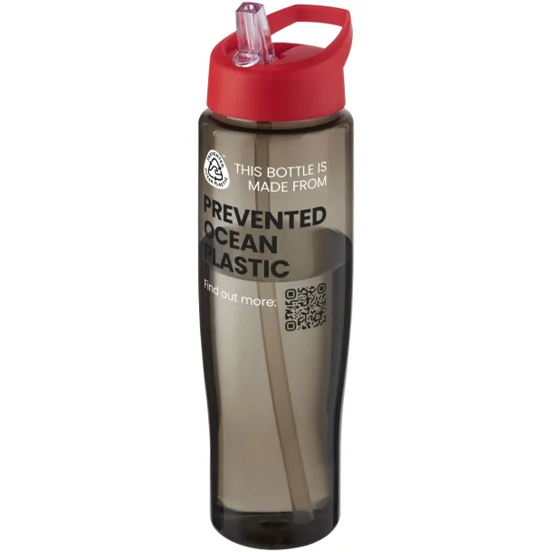 H2O Active® Eco Tempo 700 ml spout lid sport bottle - Unbranded Red Charcoal