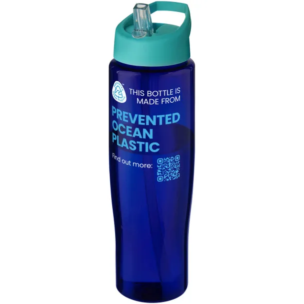 H2O Active® Eco Tempo 700 ml spout lid sport bottle - Unbranded Aqua Blue