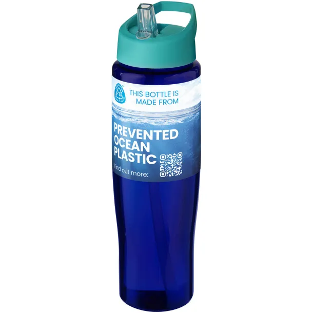 H2O Active® Eco Tempo 700 ml spout lid sport bottle - Unbranded Aqua Blue