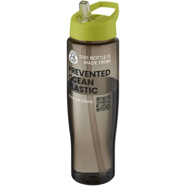 H2O Active® Eco Tempo 700 ml spout lid sport bottle - Unbranded Lime Charcoal