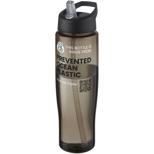 H2O Active® Eco Tempo 700 ml spout lid sport bottle - Unbranded Solid black Charcoal