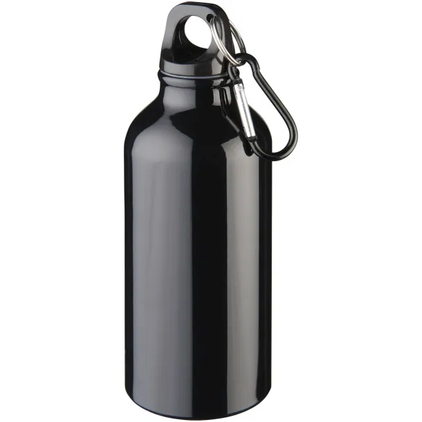 Oregon 400 ml sport bottle with carabiner Solid black