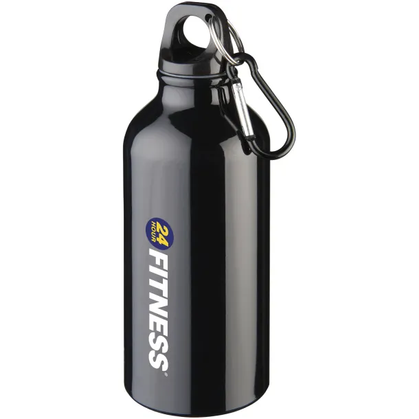 Oregon 400 ml sport bottle with carabiner Solid black