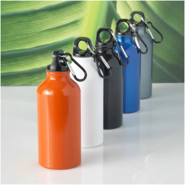 Oregon 400 ml sport bottle with carabiner Solid black