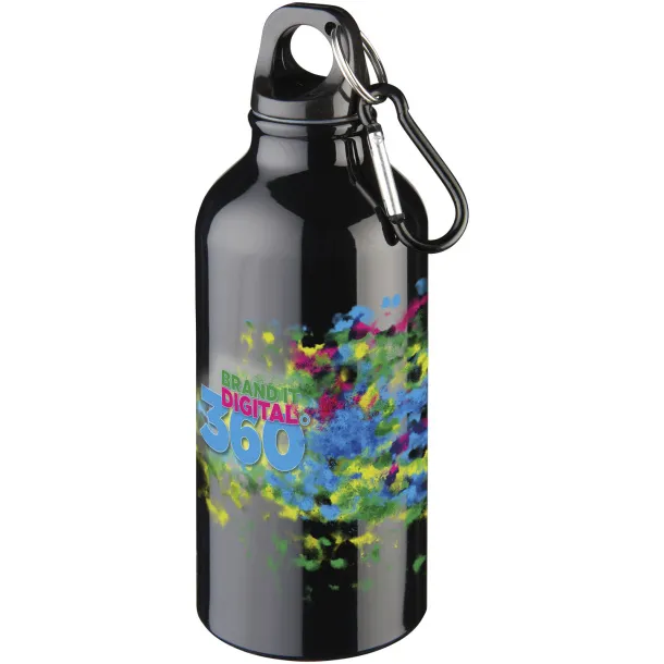 Oregon 400 ml sport bottle with carabiner - Unbranded Solid black