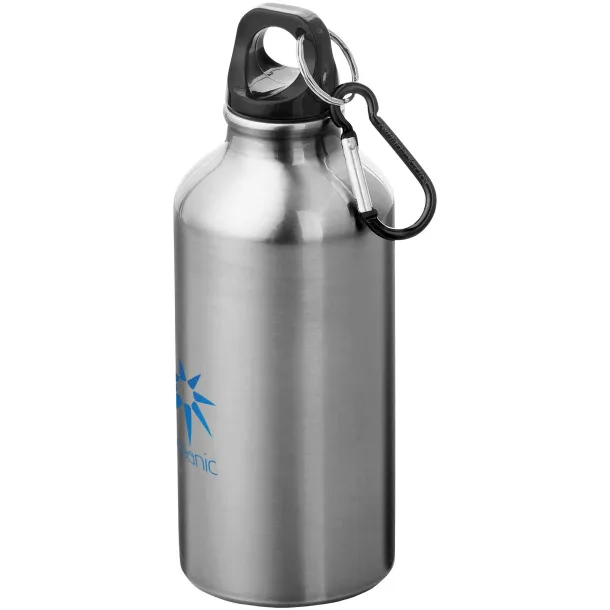 Oregon 400 ml sport bottle with carabiner - Unbranded Silver