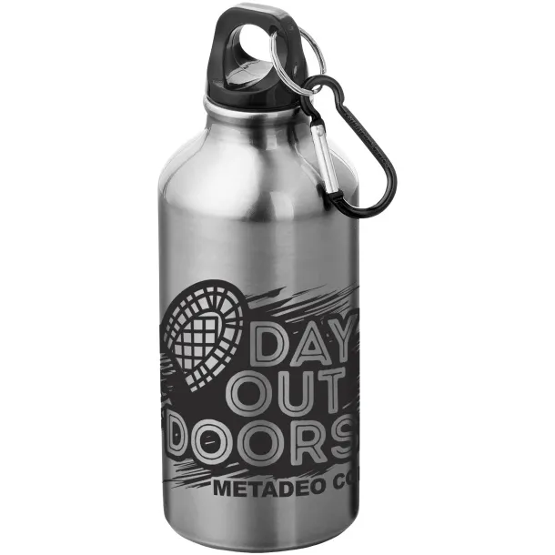 Oregon 400 ml sport bottle with carabiner Silver