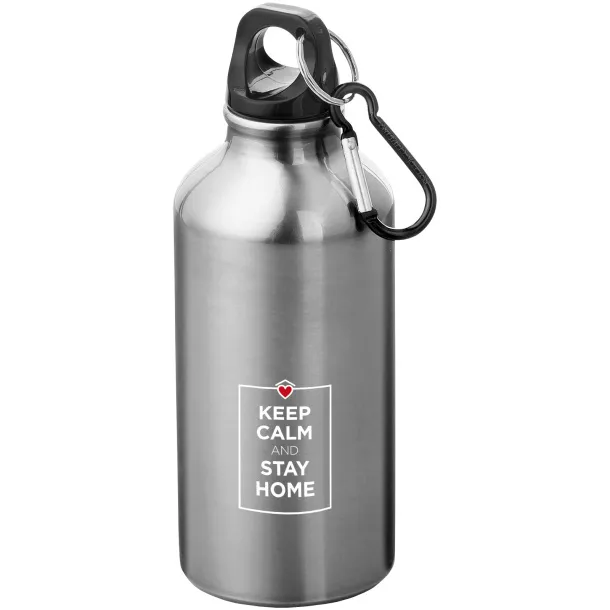 Oregon 400 ml sport bottle with carabiner Silver