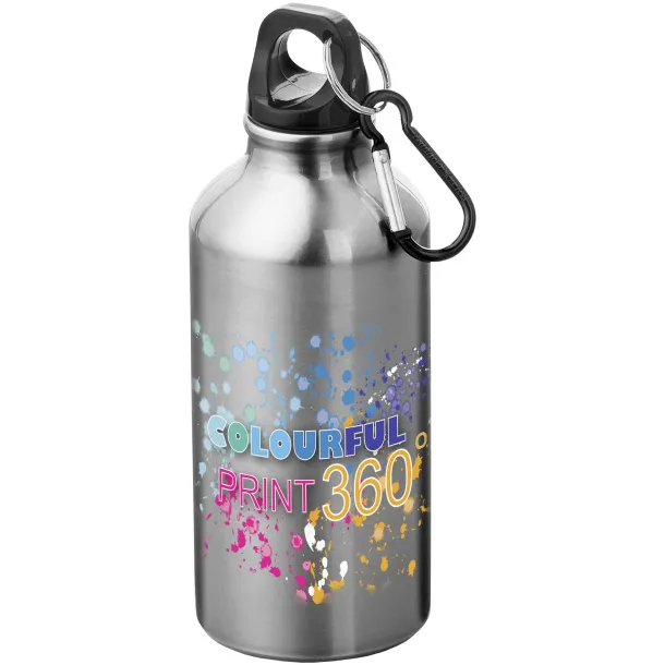 Oregon 400 ml sport bottle with carabiner Silver