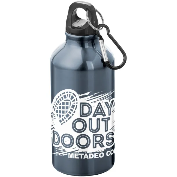 Oregon 400 ml sport bottle with carabiner Gun metal