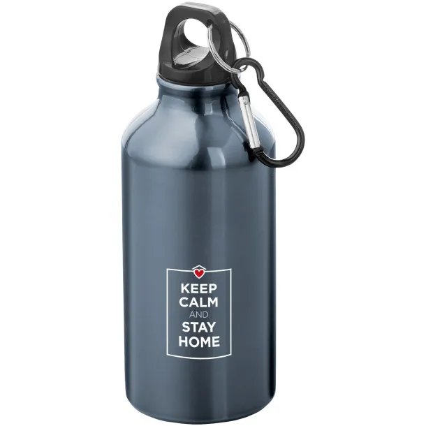 Oregon 400 ml sport bottle with carabiner Gun metal