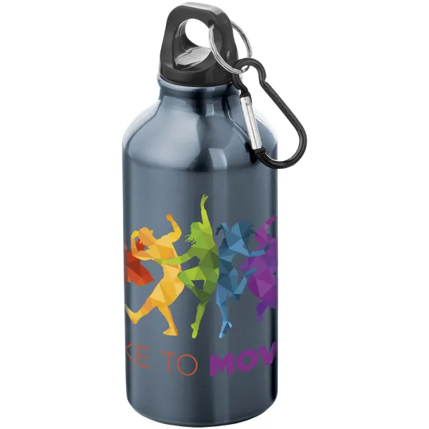 Oregon 400 ml sport bottle with carabiner Gun metal