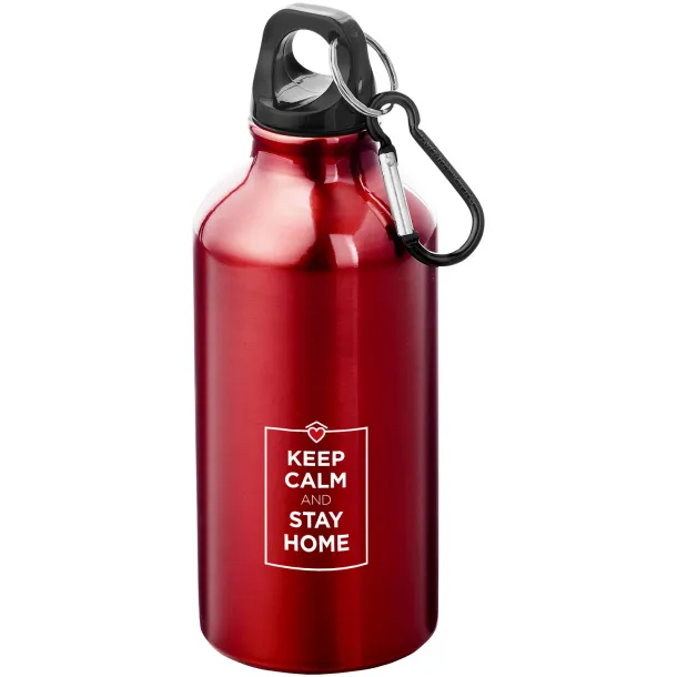 Oregon 400 ml sport bottle with carabiner Red