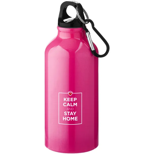 Oregon 400 ml sport bottle with carabiner Neon Pink