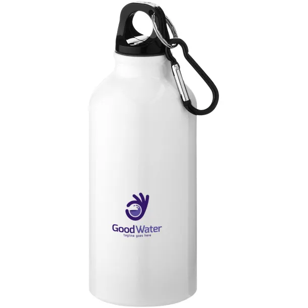 Oregon 400 ml sport bottle with carabiner - Unbranded White