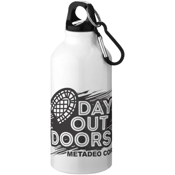 Oregon 400 ml sport bottle with carabiner - Unbranded White