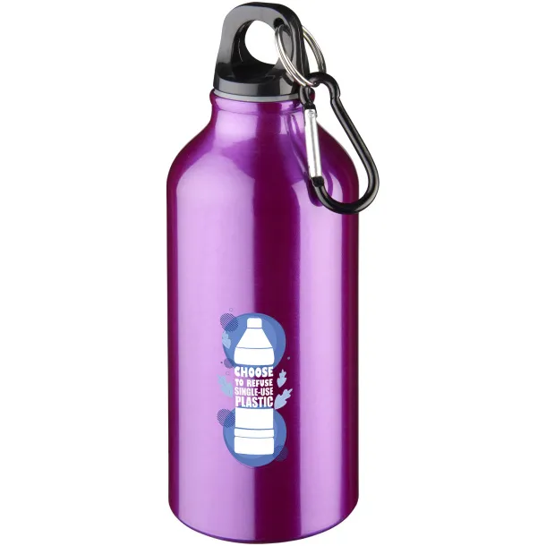 Oregon 400 ml sport bottle with carabiner - Unbranded Purple