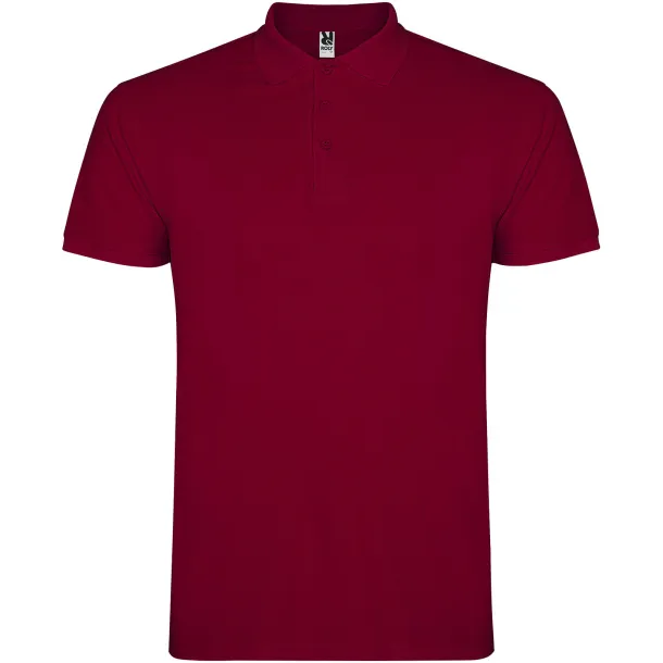 Star muška kratka polo majica, 200 g/m² - Roly Garnet