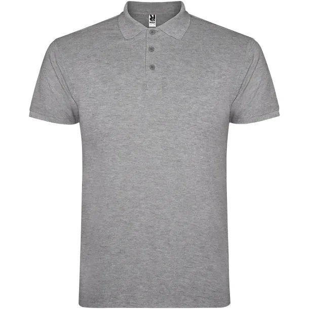 Star short sleeve men's polo - Roly Sport grey