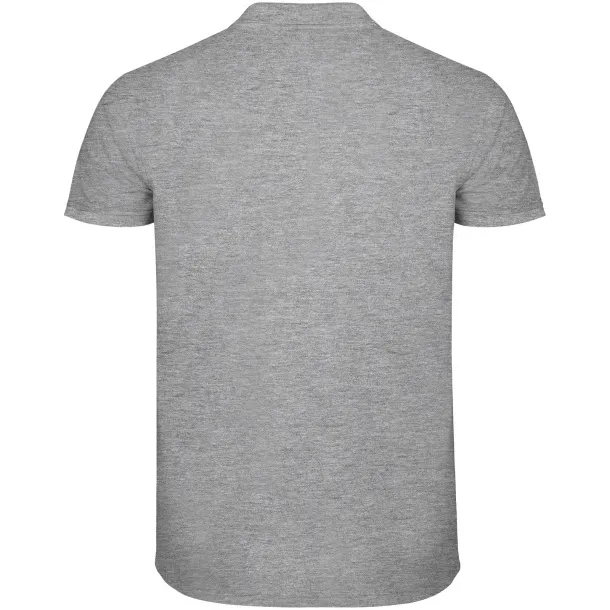 Star short sleeve men's polo - Roly Marl Grey