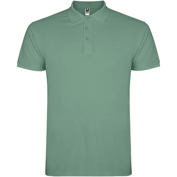 Star short sleeve men's polo - Roly Dark Mint