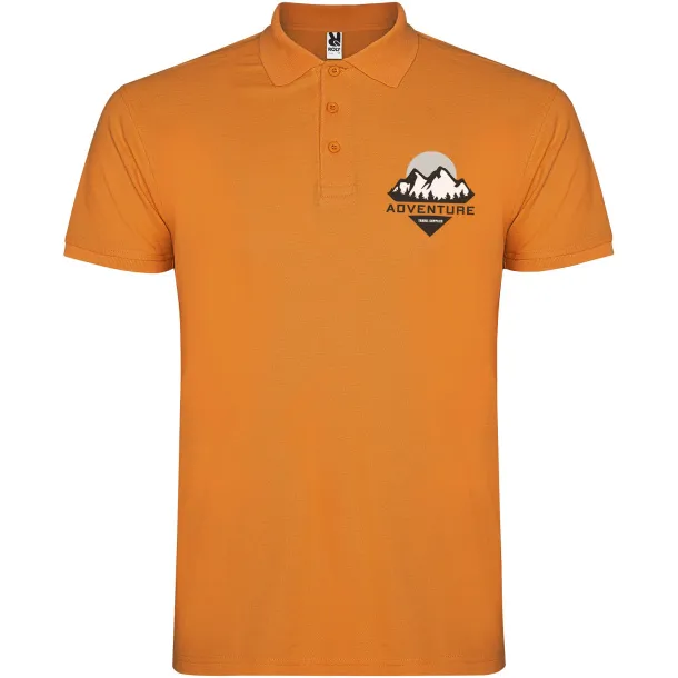 Star short sleeve men's polo - Roly Orange