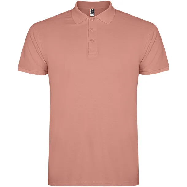 Star short sleeve men's polo - Roly Clay Orange