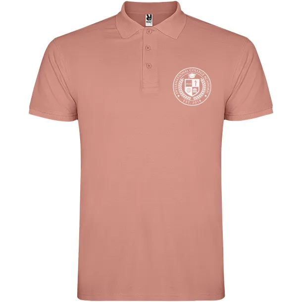 Star short sleeve men's polo - Roly Clay Orange