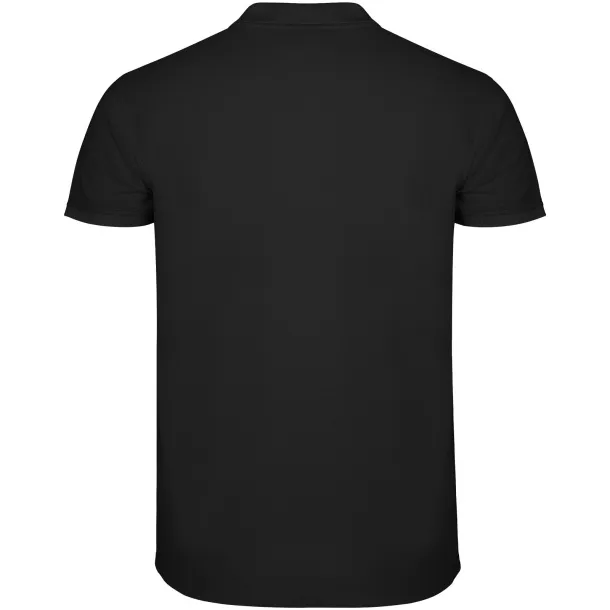 Star short sleeve men's polo - Roly Solid black