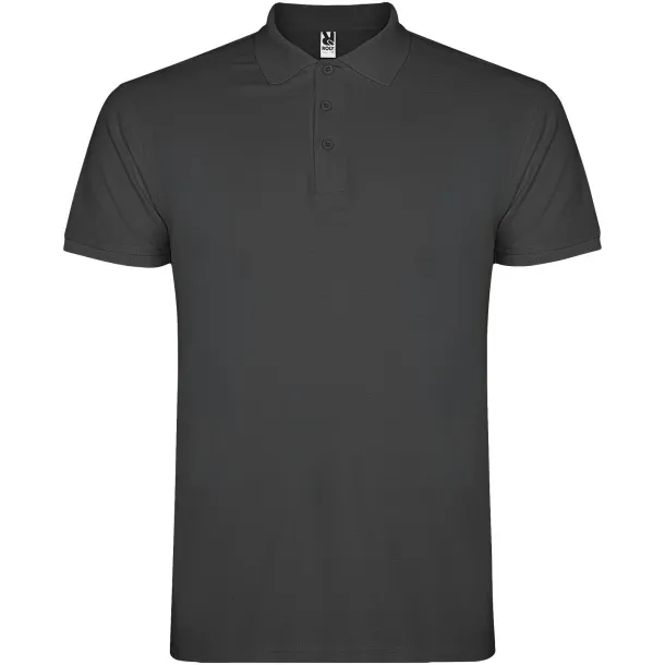 Star short sleeve men's polo - Roly Dark Lead