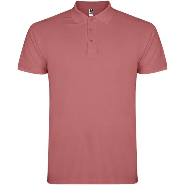 Star short sleeve men's polo - Roly Chrysanthemum Red