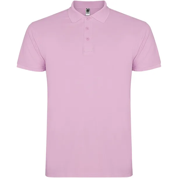 Star short sleeve men's polo - Roly Light pink