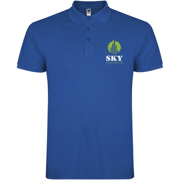 Star short sleeve men's polo - Roly Royal blue