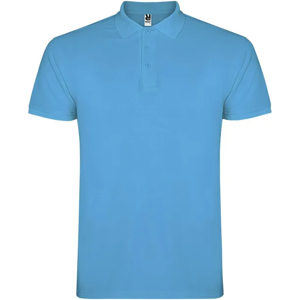 Star short sleeve men's polo - Roly Turquois