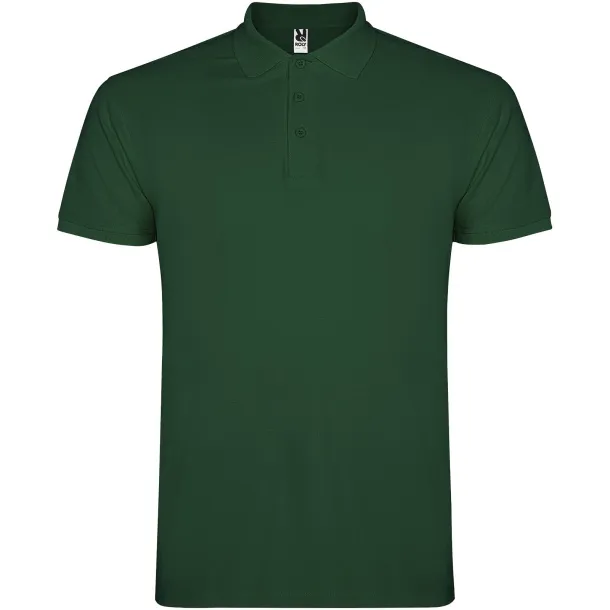 Star short sleeve men's polo - Roly Bottle green