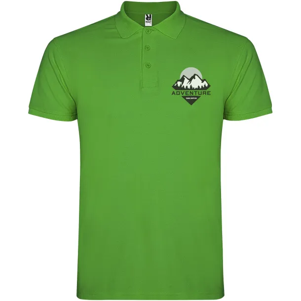 Star short sleeve men's polo - Roly Grass Green