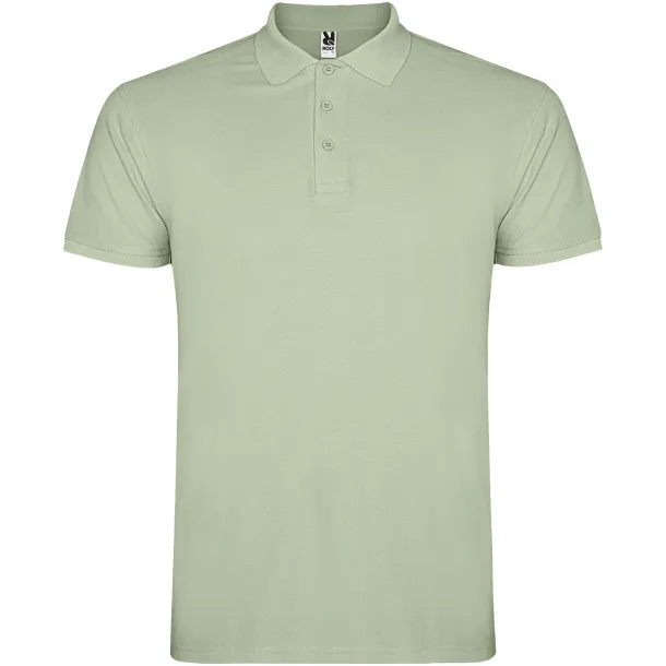 Star short sleeve men's polo - Roly Mist Green